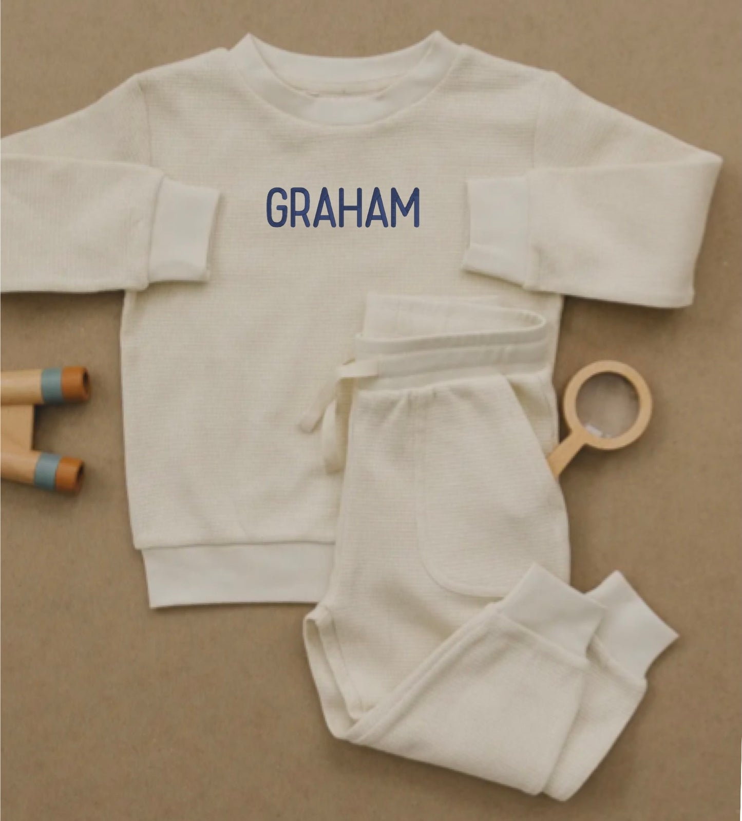 Waffle Knit Jogger Set
