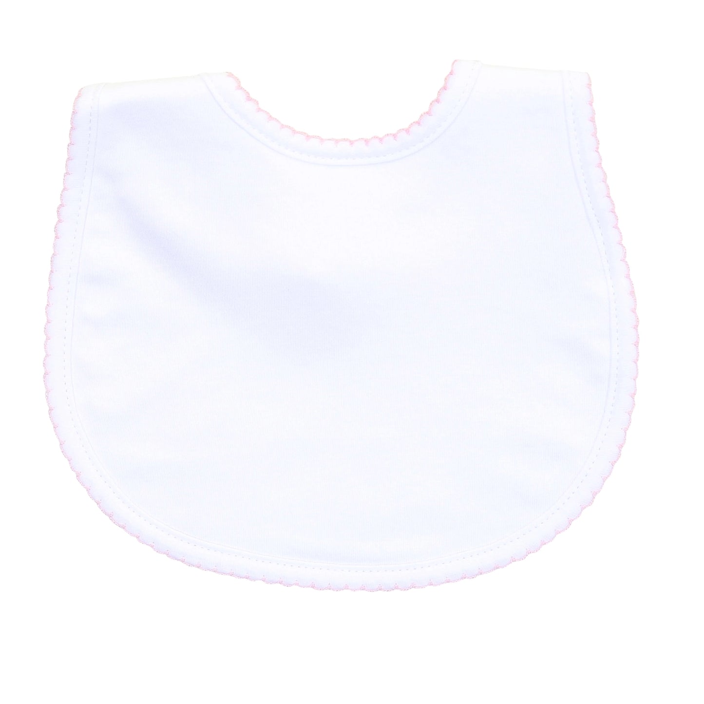 Magnolia Solid Essentials Pink Trim Bib