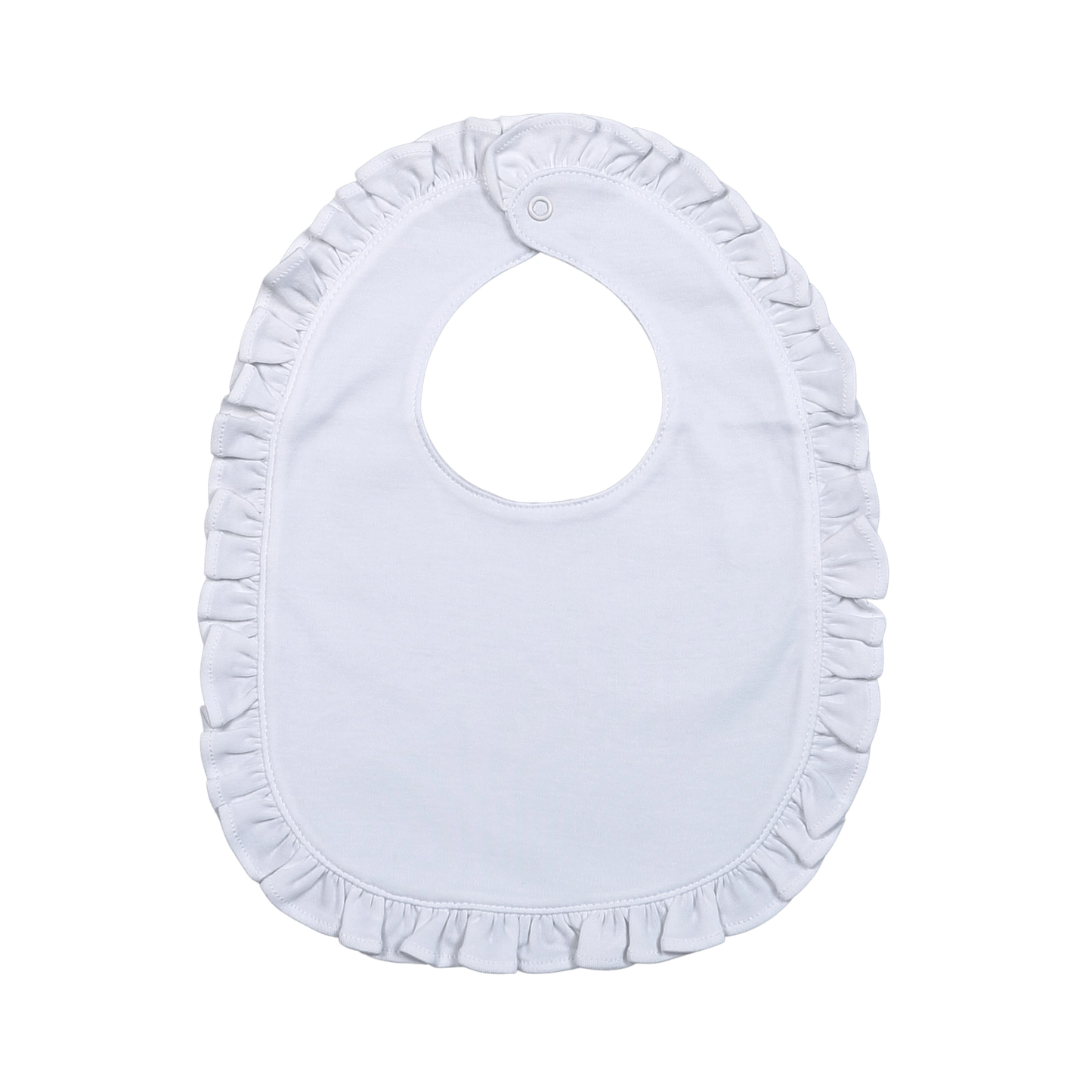 White Ruffle Pima Bib
