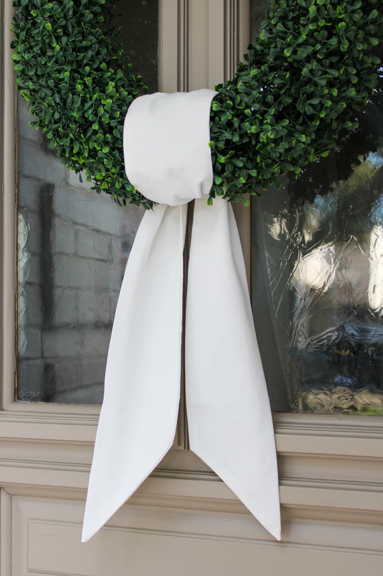 White Wreath Sash