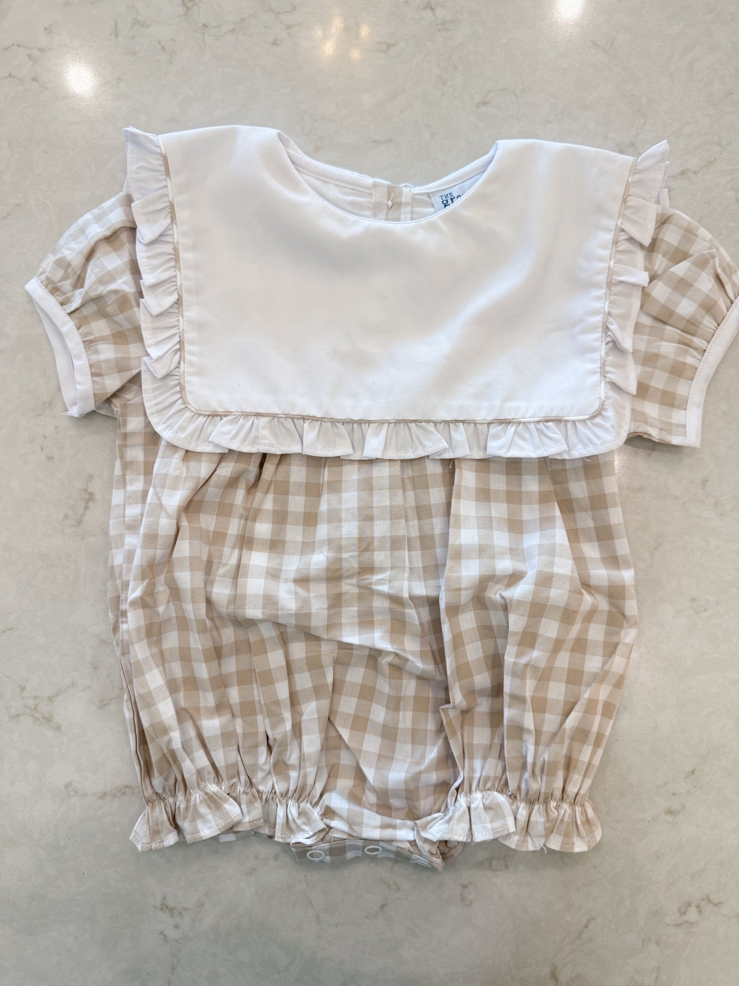 Ruffle Collared Bubble - Khaki