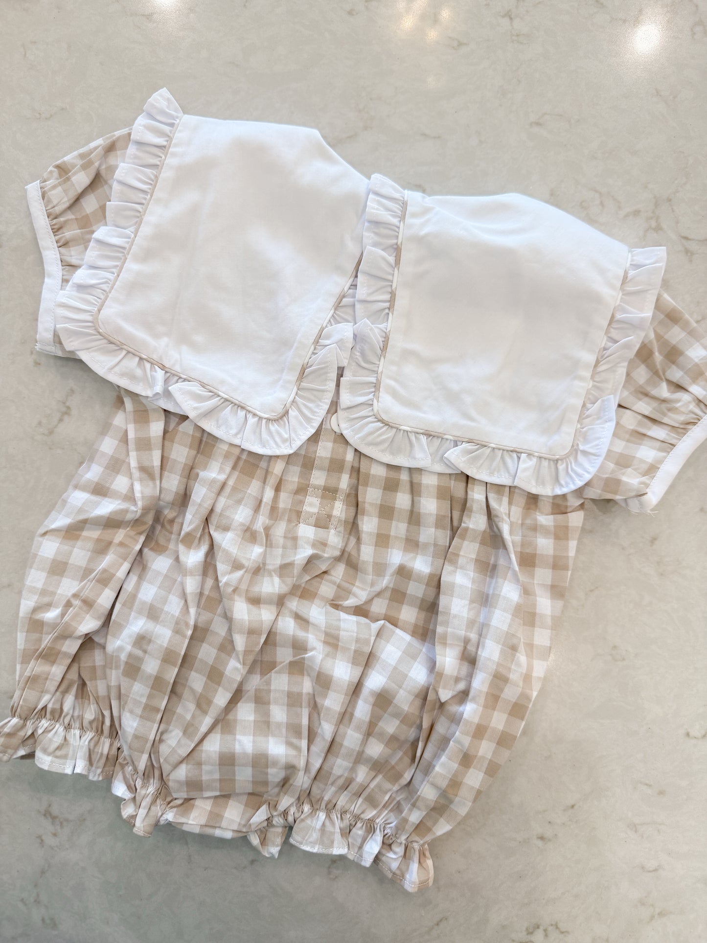 Ruffle Collared Bubble - Khaki