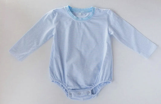 Long Sleeve Blue Stripe Bubble