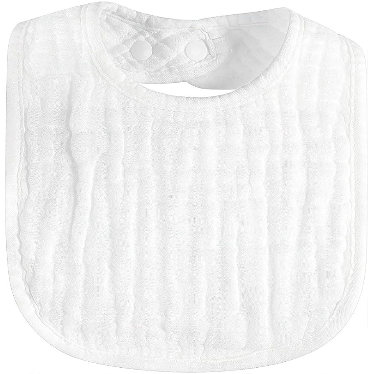White Muslin Bib