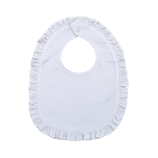 White Ruffle Pima Bib