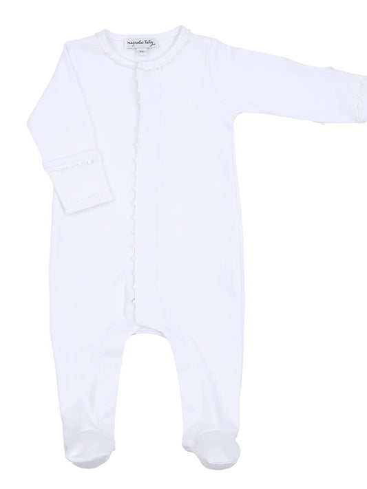 Magnolia Baby Joy Footie with White Crochet Trim