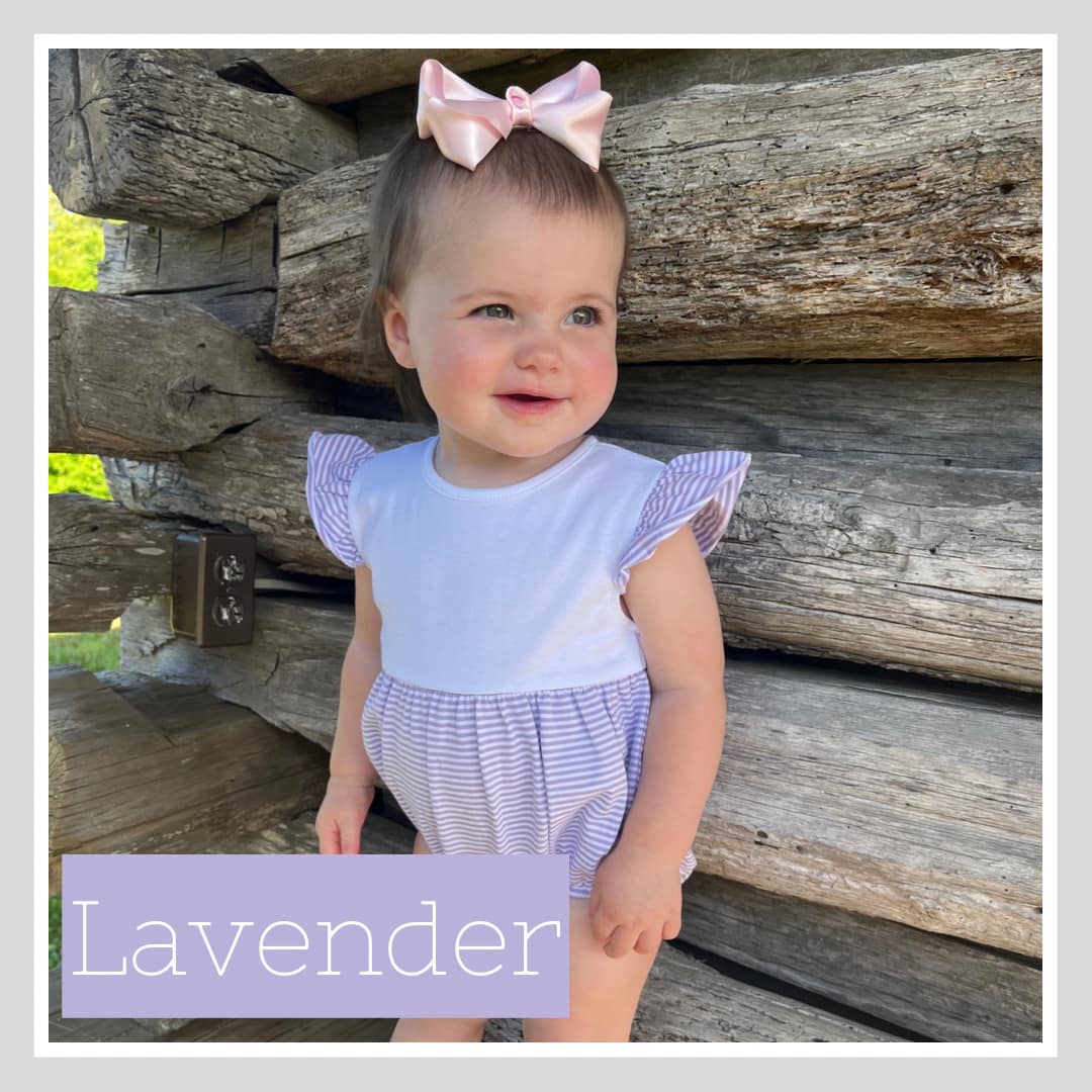 Lavender Striped Flutter Bubble